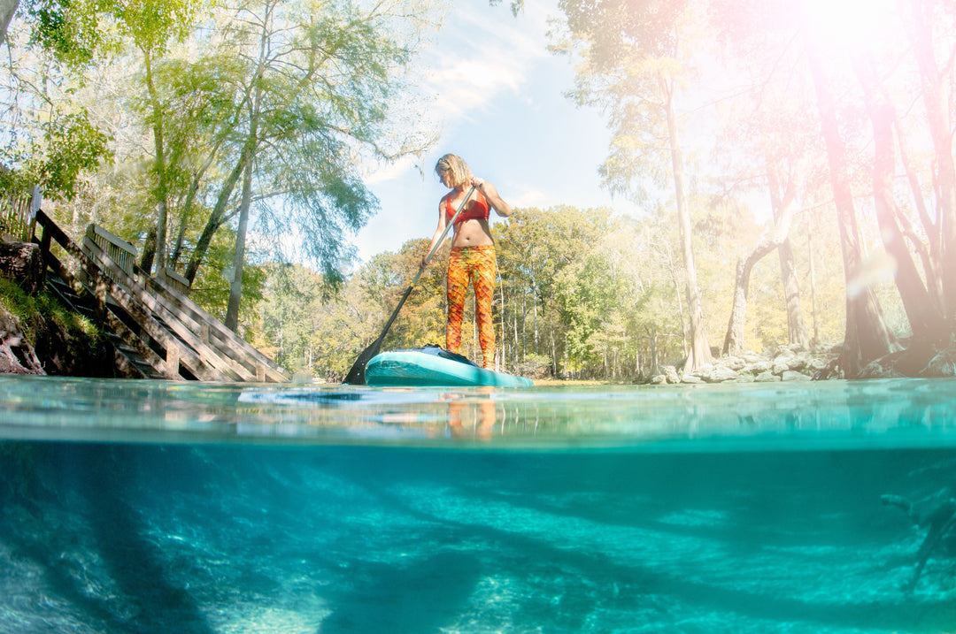 Woman on paddleboard