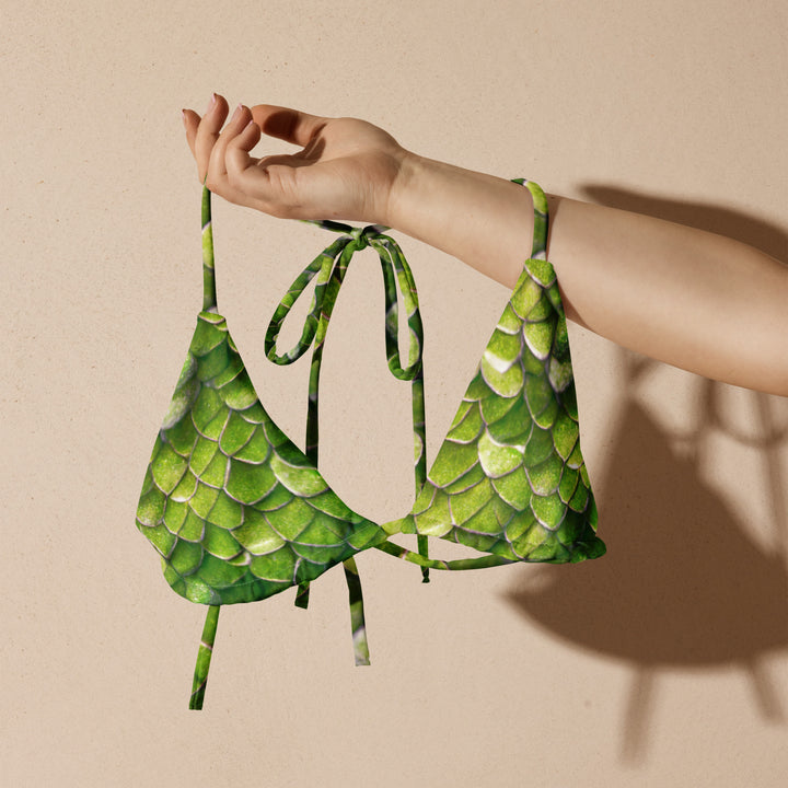 String Bikini Top in Green