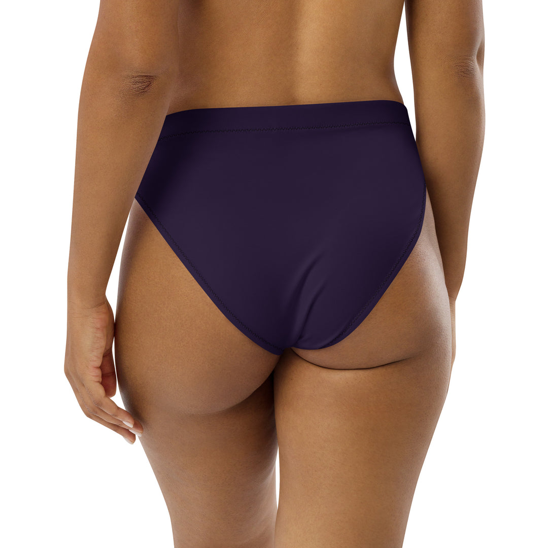 High Waist Bikini Bottom in Purple - Rear View