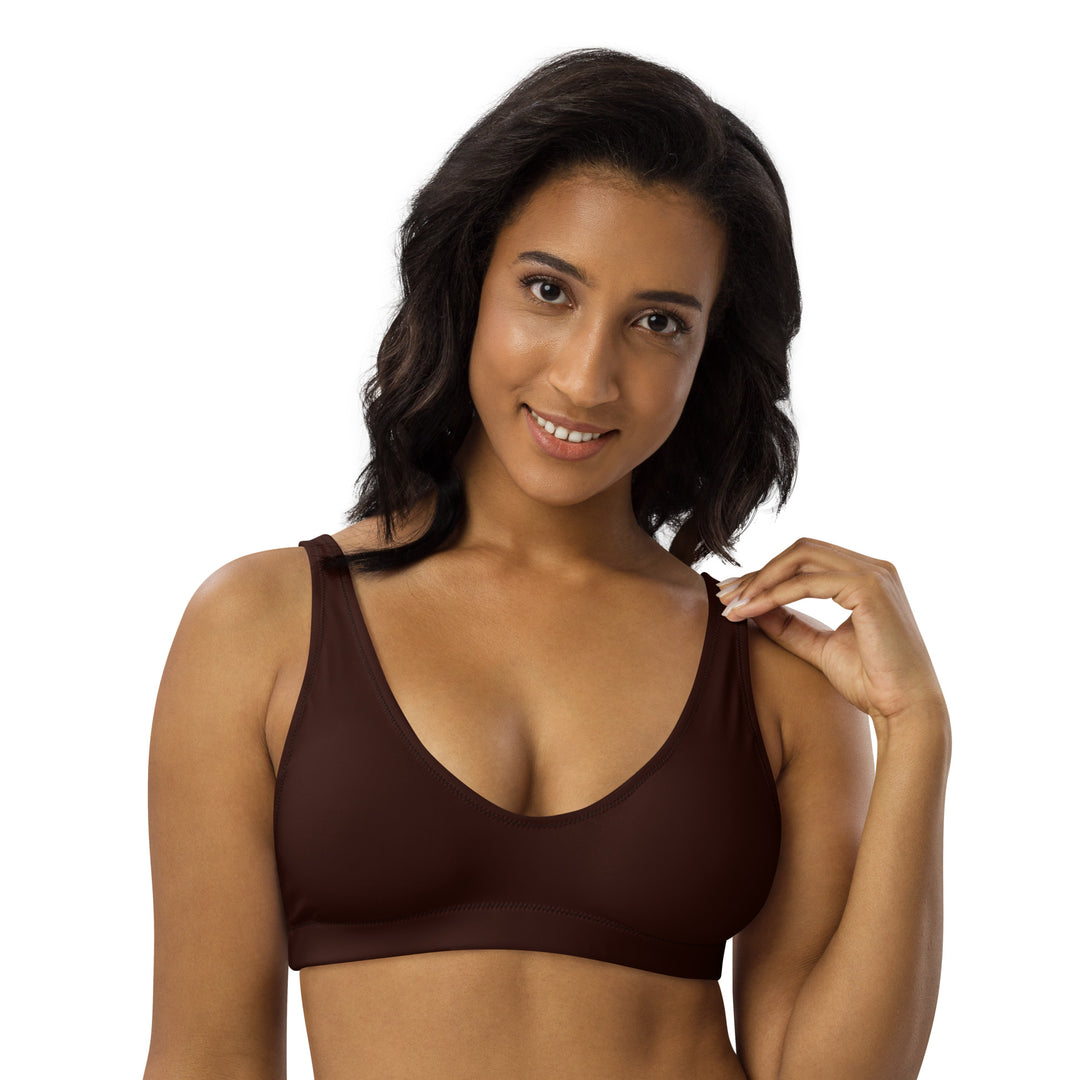 Padded Bikini Top in Brown - Front View