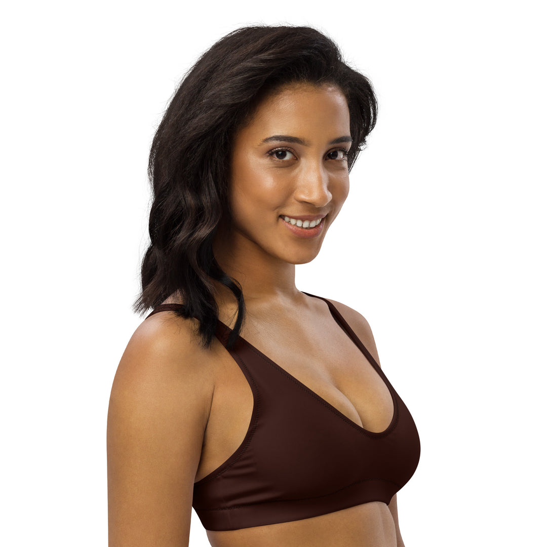 Padded Bikini Top in Brown - Side View