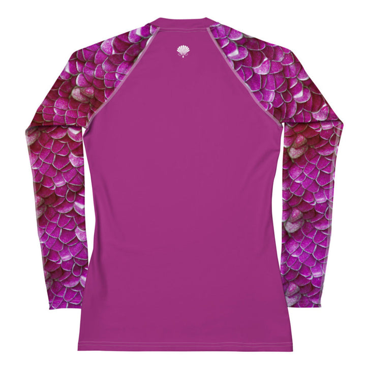 Fitted Rashguard in Magenta - Rear View