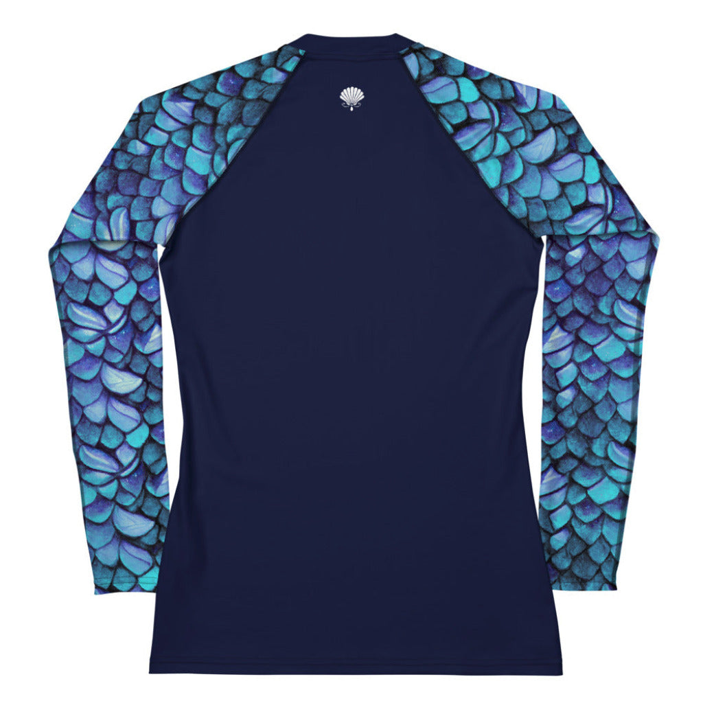 Fitted Rashguard in Purple - Rear View