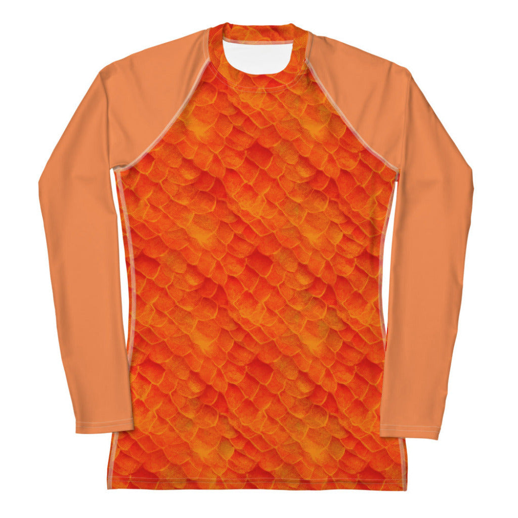 Fitted Rashguard in Orange - Front View