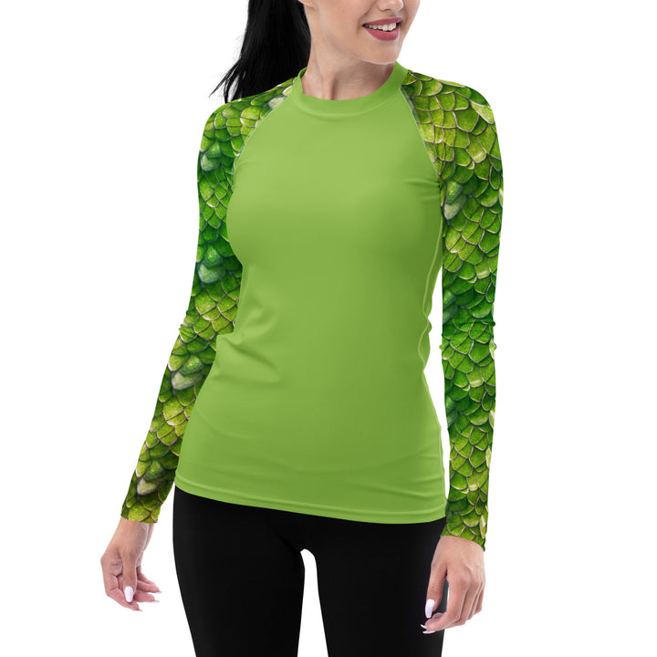 Fitted Rashguard in Green - Front View