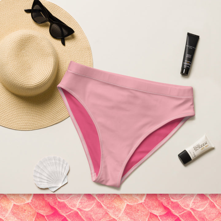 High Waist Bikini Bottom in Pink